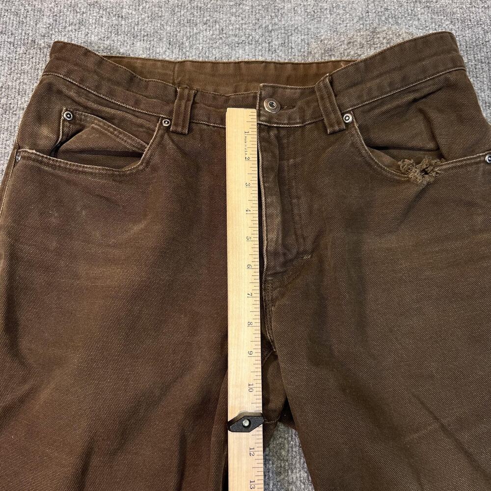 Duluth Trading Co Pants Mens 34x34 Brown Canvas Khakis Relaxed Fit Workwear - Picture 10 of 12